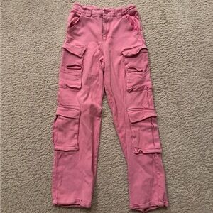 Guizio cargo jeans size small pink